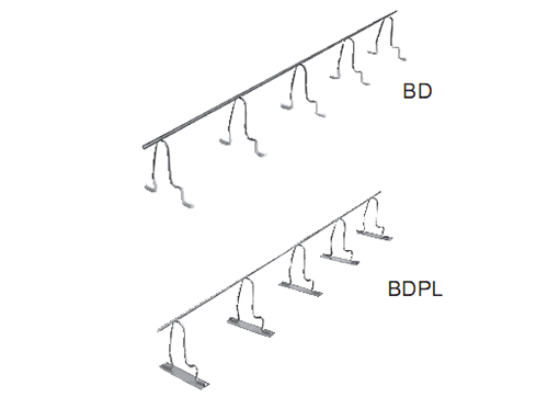 樓板用間隔件（雙層配筋接連，通長式）BD